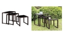 Furniture of America Lodge 3 Piece Patio Nesting Table